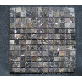 Polished dark emperador marble mosaic